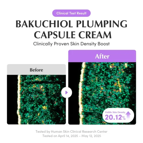 Eqqualberry: Bakuchiol Plumping Capsule Cream | Anti-Aging Face Cream | Firming | Plumping | Wrinkle Care | 50ml