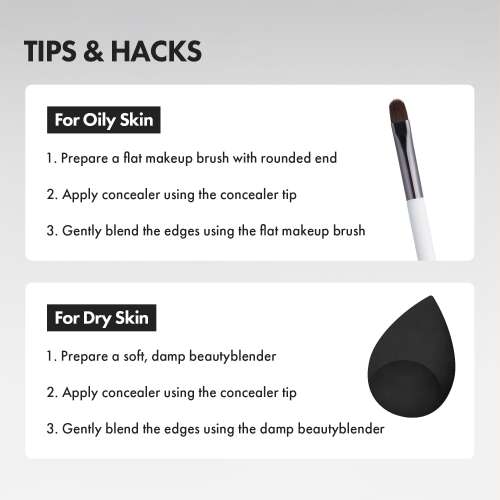 LUNA: Long Lasting Tip Concealer 20N | Full Coverage Concealer | Dark Circle & Blemish Cover | Waterproof | Long-Wear | Smooth Finish | 7.5g