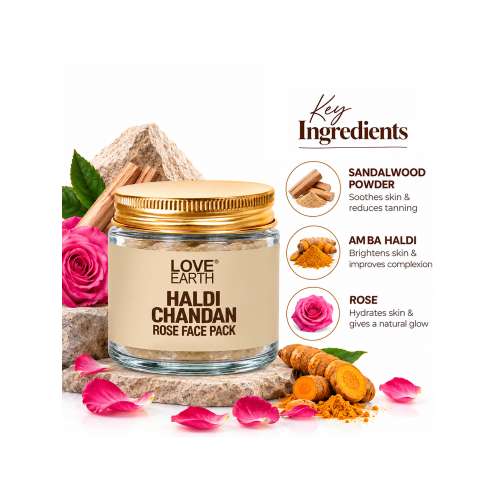 Love Earth: Haldi Chandan Rose Face Pack - 50g