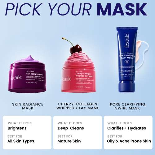 Foxtale: Dual Clay Face Mask for Pore & Oil Control | Deep Cleansing | 75ml