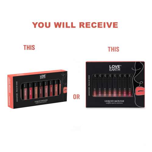 Love Earth: Liquid Mousse Miniature Liquid Matte Lipstick - Pack of 9 - 2ml each
