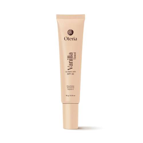 Oteria: Vanilla Tinted Lip Balm | With Shea Butter, Almond Oil & Vitamin E | SPF 30 Sun Protection | 10g