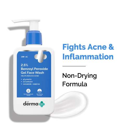 The Derma Co: 2.5% Benzoyl Peroxide Gel Face Wash | 100ml