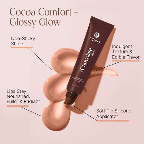 Oteria:  Chocolate Tinted Lip Balm | With Cocoa Butter, Encapsulated Peptides & Vitamin E | Smooth, Plump Lips | 10g