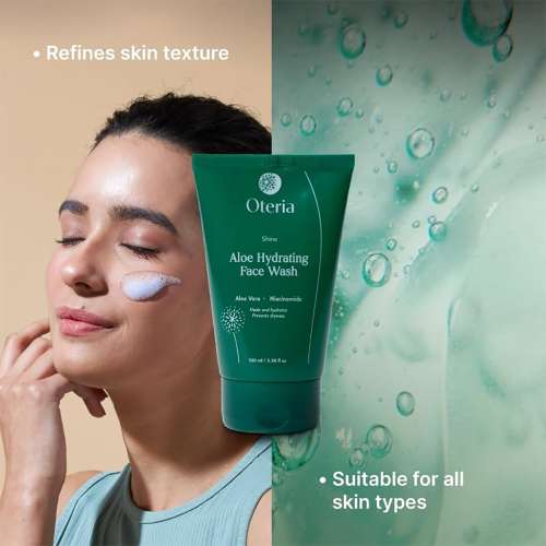 Oteria: Aloe Hydrating Face Wash 1% Niacinamide Hydrating Cleanser For Oily & Acne Prone Skin | 100ml