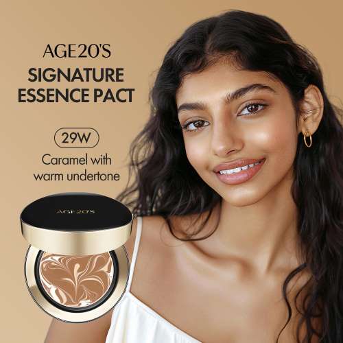 Age 20's: Signature Essence Pact Intense Cover SPF50 29W | Cushion Foundation | Full Coverage | Long-Lasting | SPF Makeup | 14gm