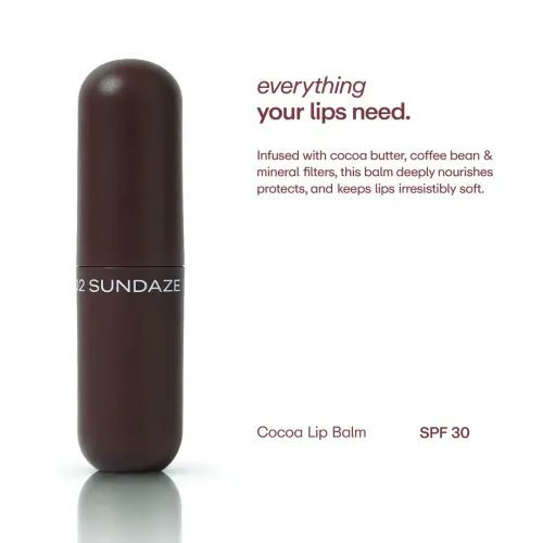 52 Sundaze: Cocoa Butter Tinted Lip Balm SPF 30 PA+++ | In-Vivo Tested | Hydrating Lip Balm for Dry & Chapped Lips | Prevents Sun Damage & Lip Pigmentation | With Cocoa Butter, Shea Butter & Beeswax | For Women & Men | 5g