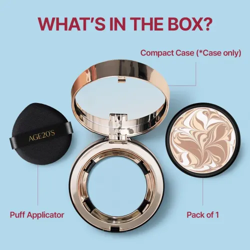 Age 20's: Signature Essence Pact Intense Cover SPF50 27C | Cushion Foundation | Full Coverage | Long-Lasting | SPF Makeup | 14gm