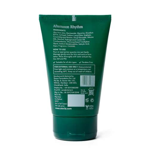 Oteria: Aloe Hydrating Face Wash 1% Niacinamide Hydrating Cleanser For Oily & Acne Prone Skin | 100ml
