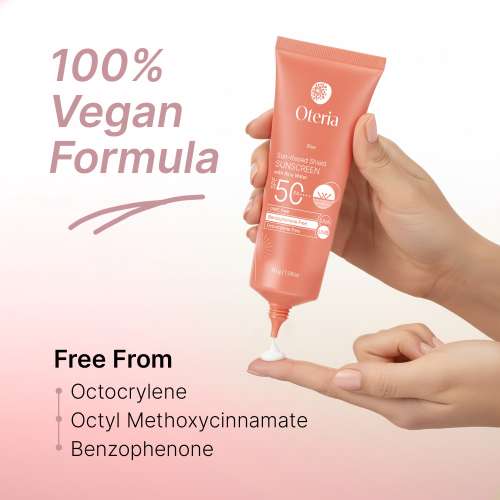 Oteria: Sunkissed Shield Sunscreen SPF 50 PA ++++ with Rice Water | UVA, UVA-II, and UVB protection | 50gm