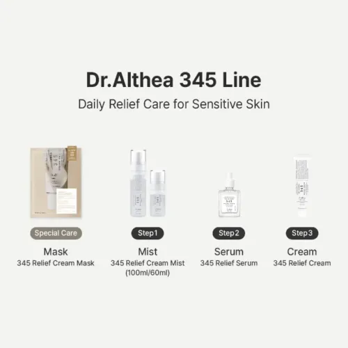 Dr.Althea: 345 Relief Cream | Centella Calming | Redness Relief | Barrier Repair | Korean Cream | 50ml