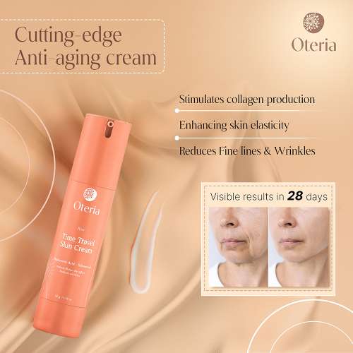 Oteria: Time Travel Skin Cream | Anti Aging Cream | Skin Tightening Cream For Face | Reduces Fine Lines and Wrinkles | 50gm