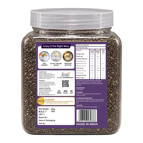 KHETIKA: Premium Chia Seeds Jar - 950g