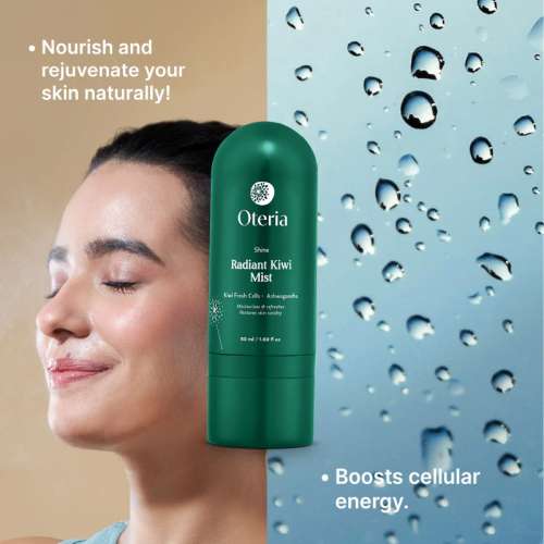 Oteria: Radiant Kiwi Mist | With Fresh Kiwi Fruit Cells | Combats Blue Light Pollution | 50ml