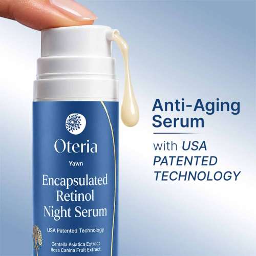Oteria: Anti-Aging Night Serum with 0.5% |  Face Serum for Fine Lines, Wrinkles & Glowing, Youthful Skin | 30gm