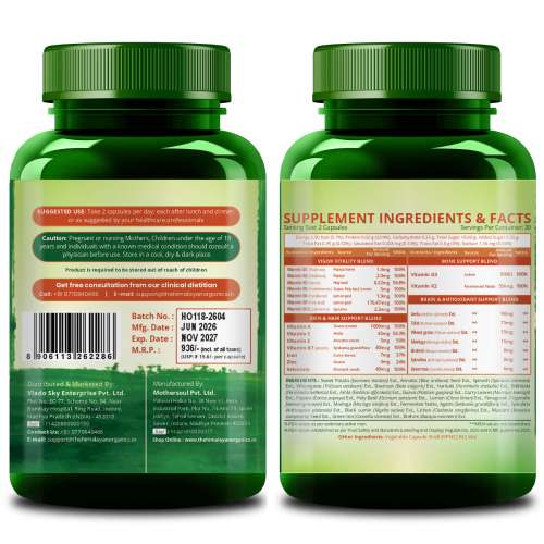 Vlado's Himalayan Organics: Plant Based Multivitamin with 60+ Extracts- 60 Vegetarian Capsules