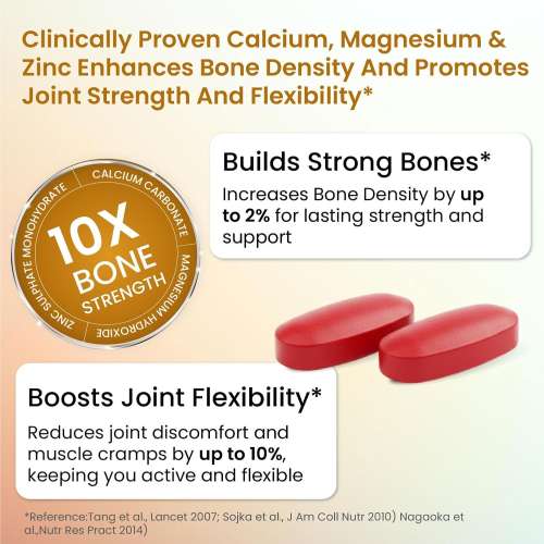Vlado's Himalayan Organics: Calcium Magnesium Zinc Vitamin D3 & B12- 120 Vegetarian Tablets