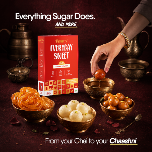 TruNativ: Everyday Sweet Gold | Allulose & Monk Fruit Sweetener Powder Loose Sugar | Zero-Calorie Sugar Substitute | 1:1 Sugar Replacer for Cooking & Baking | Keto & Diabetic Friendly | 400g (Pack of 1).