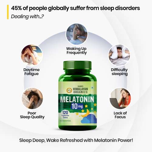 Vlado's Himalayan Organics: Melatonin 10Mg (Healthy Sleep Cycle) - 120 Tablets