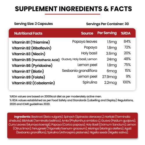 Vlado's Himalayan Organics: Plant Based Vitamin B12 Natural- 60 Veg Capsules