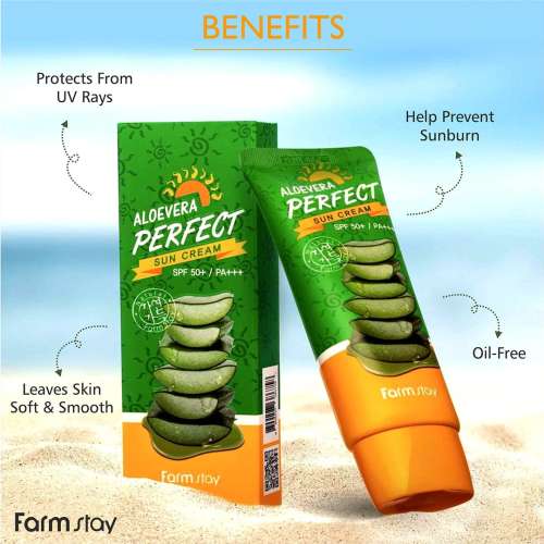 Farmstay: Aloevera Perfect Sun Cream - 70gm