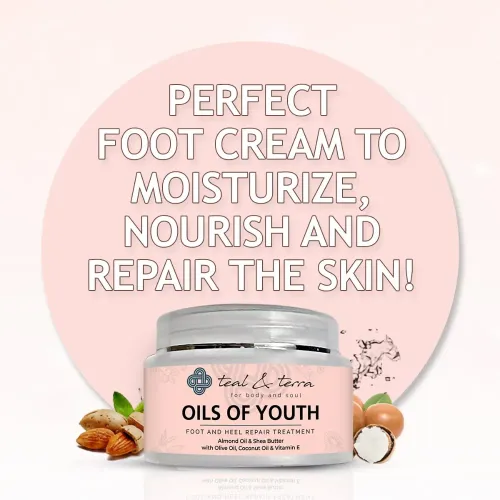 Teal and Terra: Foot And Heel Repair Treatment With Coconut & Olive Oil - 50ml
