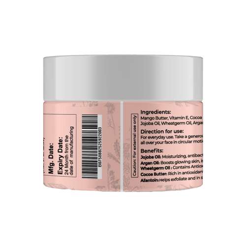 Teal and Terra: Hydrating Face Cream With Argan Oil & Cocoa Butter - 50gm