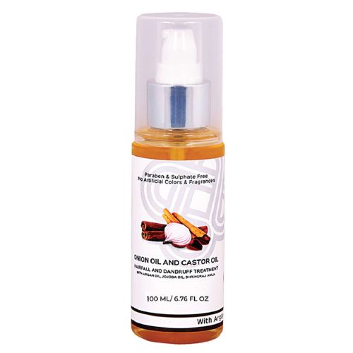Teal and Terra: Onion & Castor Hair Oil For Hairfall Control, Hair Regrowth & Dandruff Control - 100ml