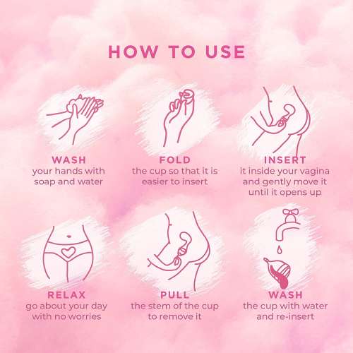 Pee Safe: Reusable Menstrual Cup with Medical Grade Silcone for Women - Large