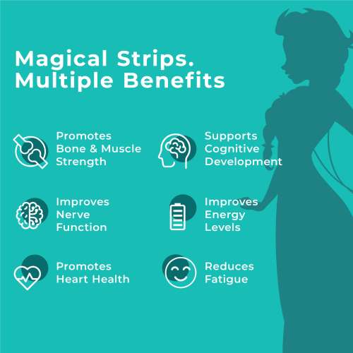 Wellbeing Nutrition: Frozen Elsa Melts - Kids Organic Vitamin B12, D3+K2 & Folate - Mango Flavor (30 Oral Thin Strips)