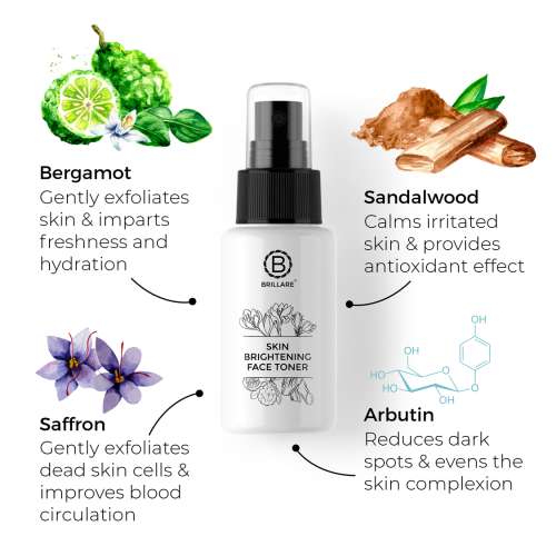 Brillare: Skin Brightening Face Toner For Pigmented Skin - 50ml