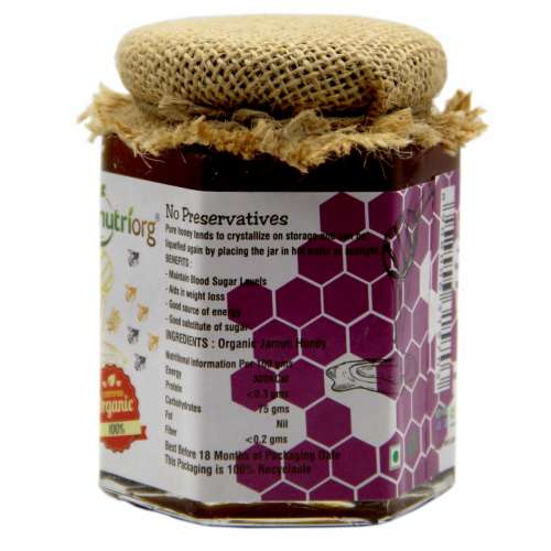 Nutriorg: Certified Organic Honey with Jamun Flavor - 250 gm