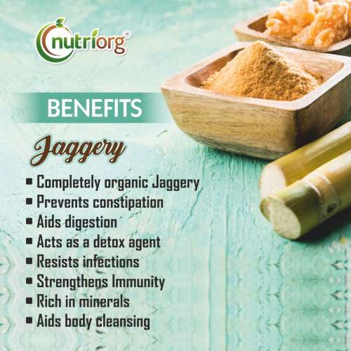 Nutriorg: Certified Organic Jaggery Powder - 700 gm ( Pack of 2)