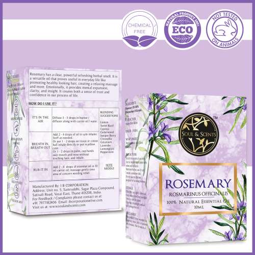 Soul & Scents: Rosemary Essential Oil 10ml