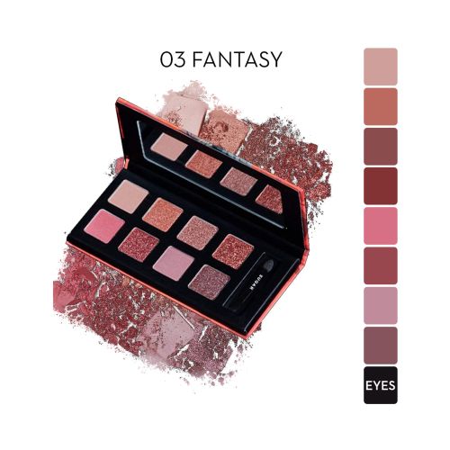 Sugar Cosmetics : Cosmetics Blend The Rules Eyeshadow Palette - 03 Fantasy (Mauve) - 10.4gm