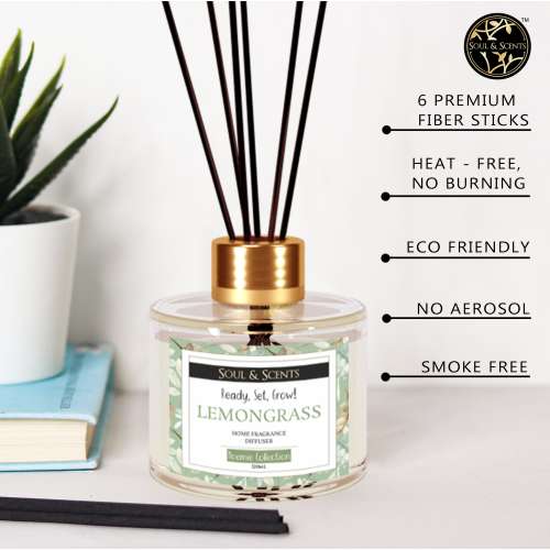 Soul & Scents: Lemongrass Reed Diffuser 120ml