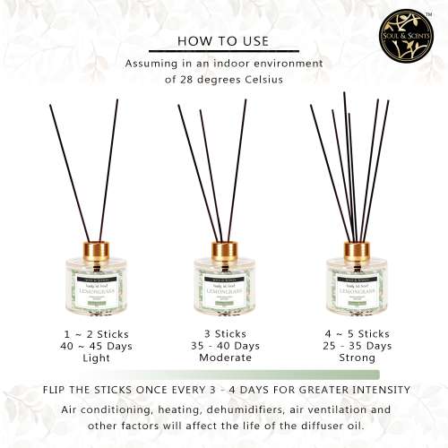 Soul & Scents: Lemongrass Reed Diffuser 120ml