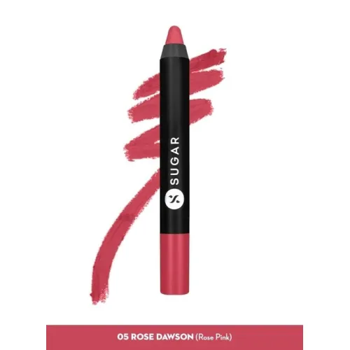 Sugar Cosmetics : Matte As Hell - Crayon Lipstick -05 Rose Dawson (Rose Pink) - 2.8gm