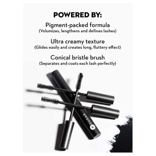 Sugar Cosmetics : Lash Of The Titans - Volumizing Mascara - 01 Black With A Bang (Black Mascara) - 5ml