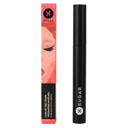 Sugar Cosmetics : Lash Of The Titans - Volumizing Mascara - 01 Black With A Bang (Black Mascara) - 5ml