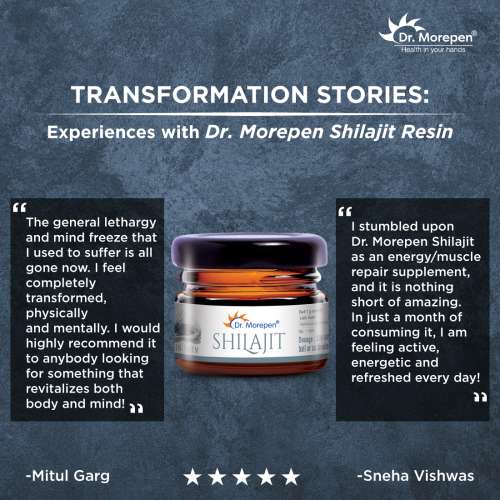 Dr. Morepen: Natural & Pure Himalayan Shilajit Resin - 126 gm