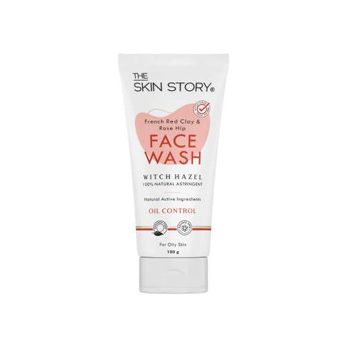 The Skin Story: French Red Clay & Rose Hip Facewash (Oil & Pollution Control) - 100 gm