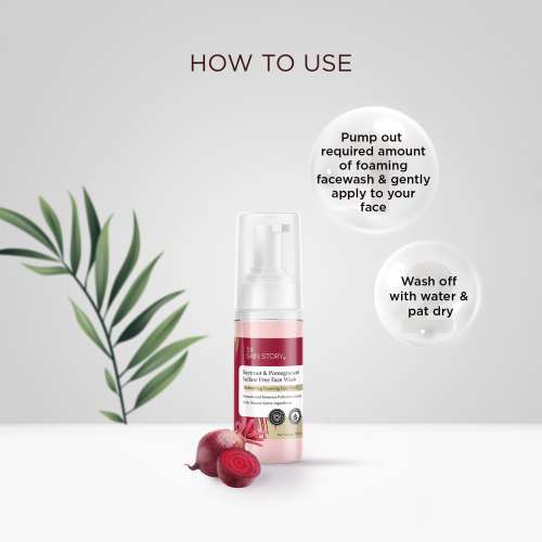 The Skin Story: Beetroot & Pomegranate Sulphate Free Foaming Facewash - 100ml