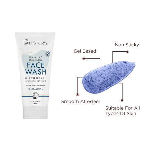 The Skin Story: Shea Butter & Blueberry Facewash - Revitaliser - 100 ml