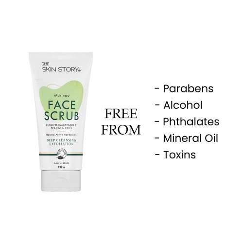The Skin Story: Moringa Face Gentle Scrub - Deep Cleansing Exfoliator - 100 gm