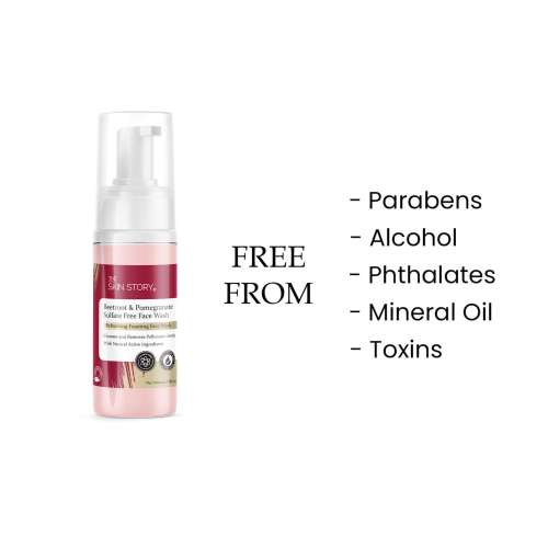 The Skin Story: Beetroot & Pomegranate Sulphate Free Foaming Facewash - 100ml