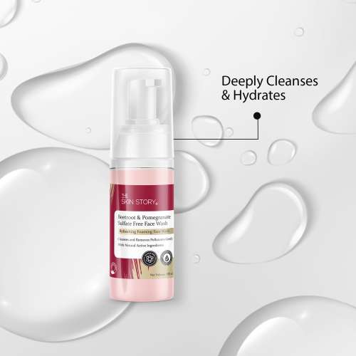 The Skin Story: Beetroot & Pomegranate Sulphate Free Foaming Facewash - 100ml