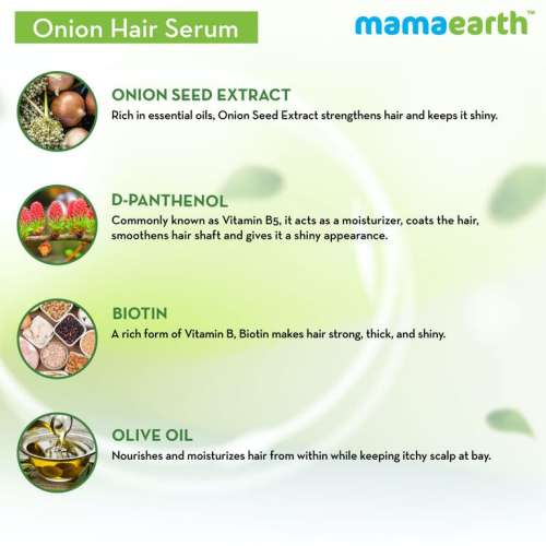 Mamaearth: Onion Hair Serum for silky, smooth hair - 100ml