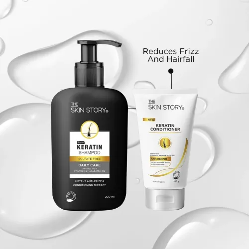 The Skin Story: Keratin Hair Care Duo ( Shampoo + Conditioner ) For Dry Hair