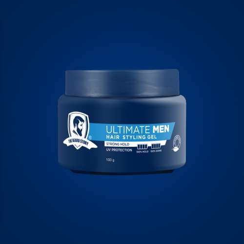 The Beard Story: Hair Styling Gel For Strong Hold, UV Protection ,100 % Shine & Hold - 100 gm